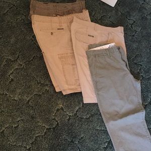 MENS SIZE 33 waist 3 pair shorts, one slacks